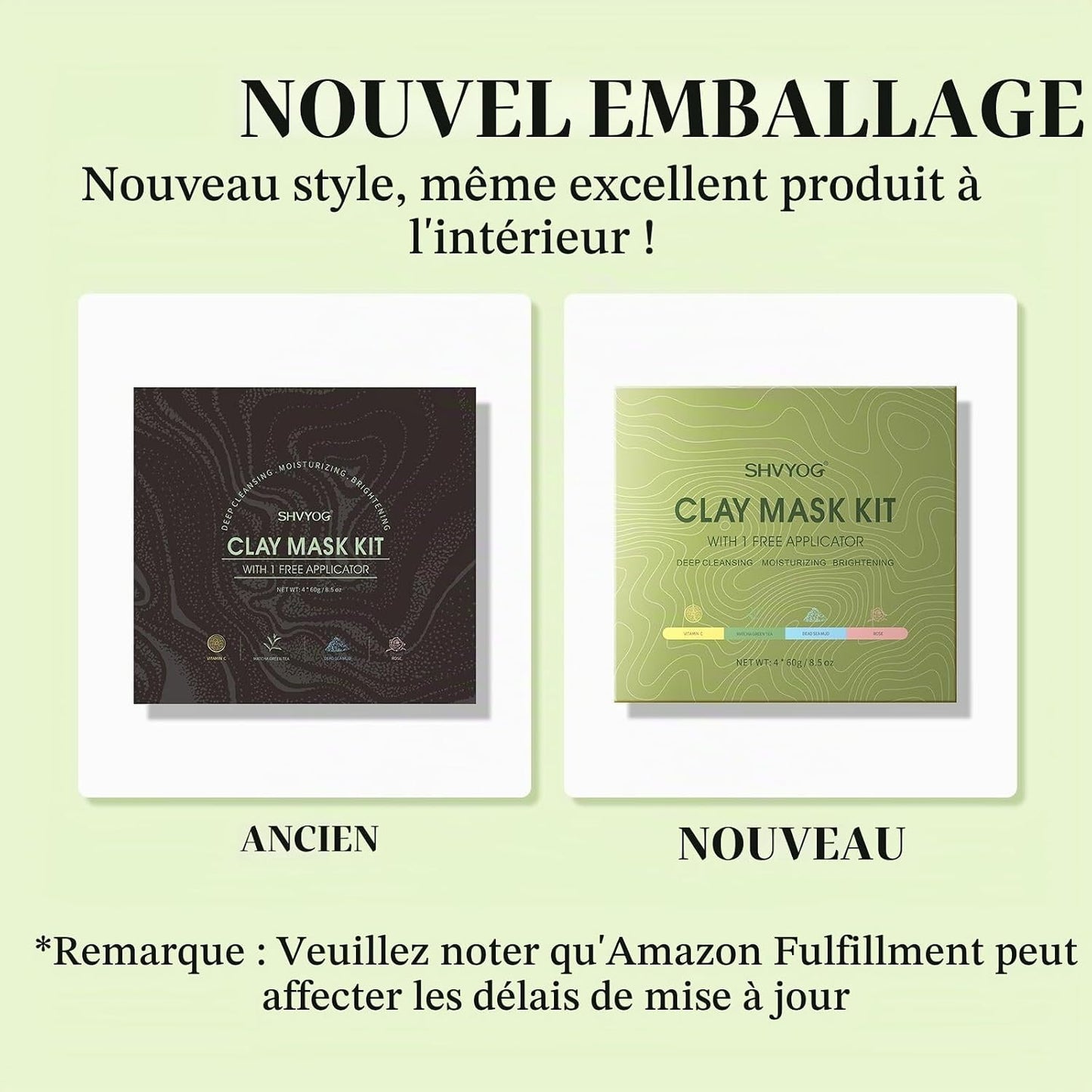 Masque Visage Au Curcuma, Masque D'Argile Détox Au Thé Vert, Masque De Boue Aux Minéraux De La Mer Morte, Masque À L'Argile Rose, Kit De Masque Pour Le Visage Pour Nettoyer En Profondeur, 240G
