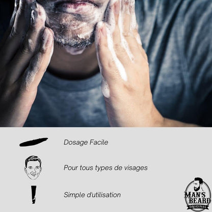 - Skincare Soin Homme- Exfoliant, Peeling Et Extracteur Point Noir- Gommage Corps Et Visage - Ingrédient D'Origine Naturelle - 100% Fabrication Française - 100 Ml