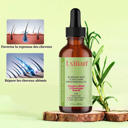 Huile De Romarin 100% Naturelle Pour Cheveux - Pure Organics Rosemary Mint Oil - Stimule La Croissance Et Prévient La Chute Des Cheveux