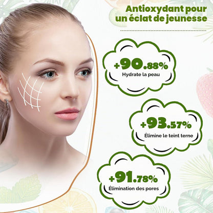 Masque Visage Au Fruit, Beauté De Masque Visage Tissu Hydratant, Coréen Masque De Réparation De La Peau, Vegan Masque De Visage Biologique, Hydratation Profonde, 7 Pieases
