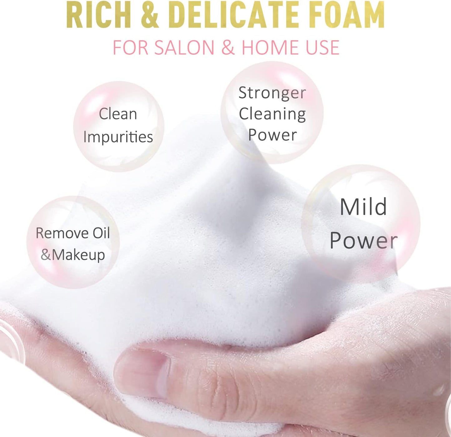 Shampoing Pour Extensions De Cils Avec Brosse - 100 Ml - Mousse Nettoyante Pour Extensions Et Cils En Grappe - Sans Paraben Et Sans Huile - Utilisation En Salon À Domicile