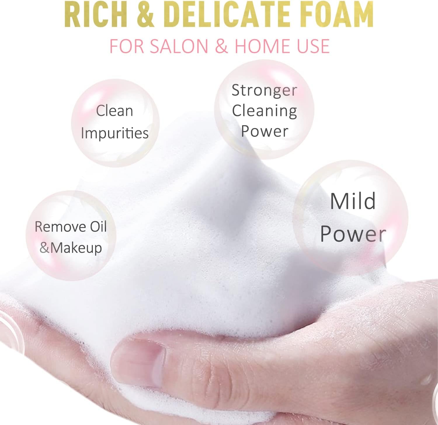 Shampoing Pour Extensions De Cils Avec Brosse - 100 Ml - Mousse Nettoyante Pour Extensions Et Cils En Grappe - Sans Paraben Et Sans Huile - Utilisation En Salon À Domicile
