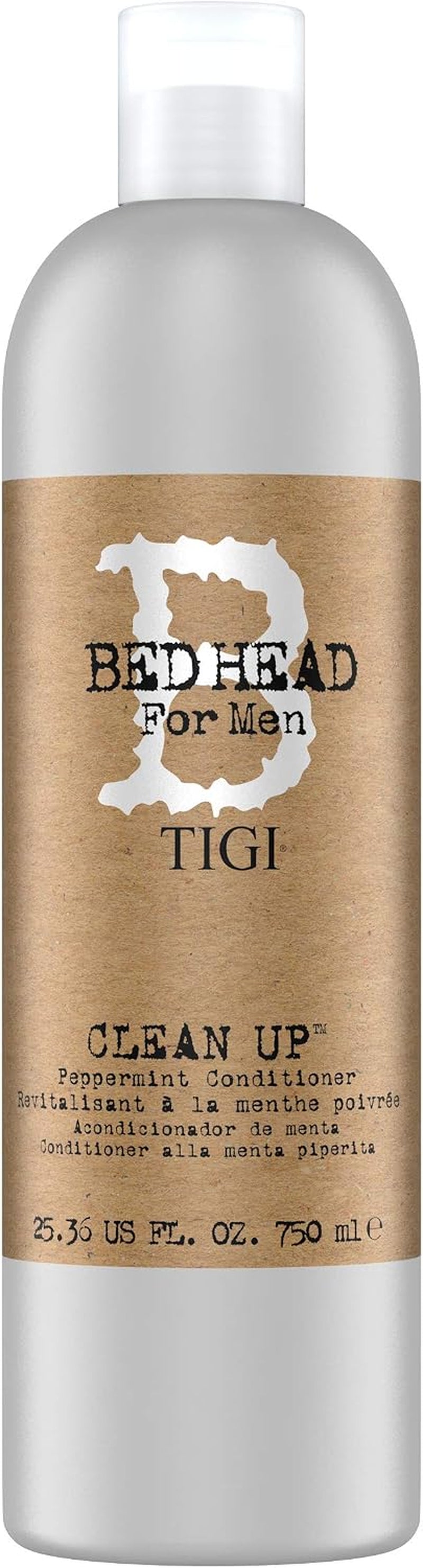 Bed Head for Men by  Clean up Shampoing & Après-Shampoing, 2X 750Ml | Soin Quotidien Qualité Salon, Traitement Hydratant Et Rafraîchissant Pour Le Cuir Chevelu À La Menthe Et Au Menthol
