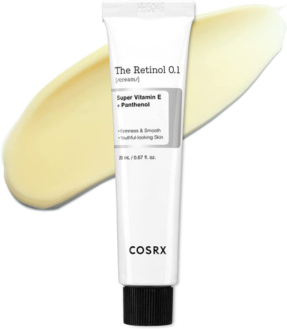 Crème Au Rétinol 0,1 0,67 Fl.Oz. Crème Anti-Âge Au Rétinoïde 0,1% Pour Le Visage, Les Ridules Et Les Signes De L'Âge, Soin Doux Pour La Peau, 20 G, Korean Skincare