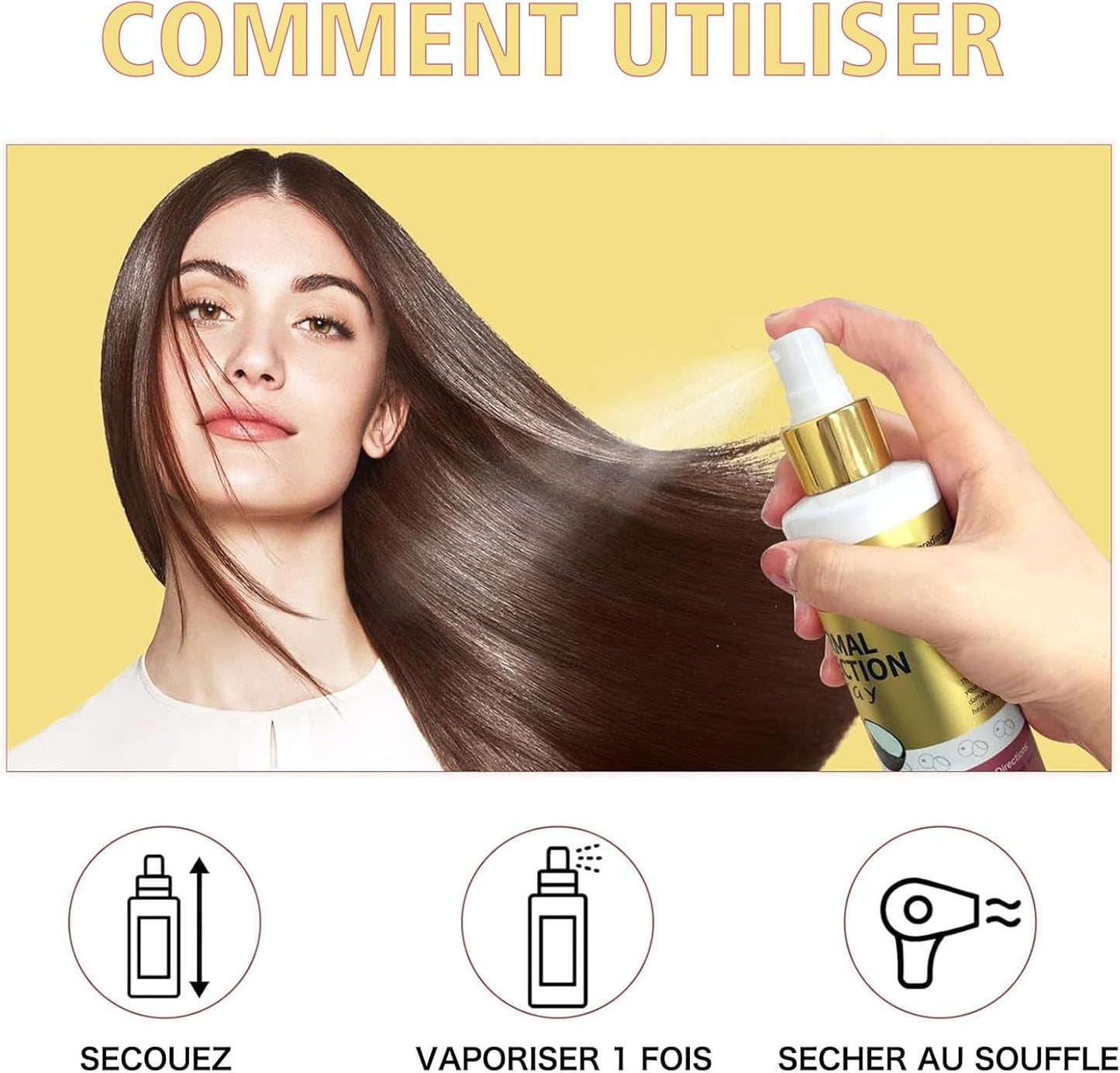 Spray Protecteur Contre La Chaleur Pour Les Cheveux Produit Protecteur Contre La Chaleur - Coconut Hair Heat Protectant Benefit Treatment Spray Thermal Protector Spray
