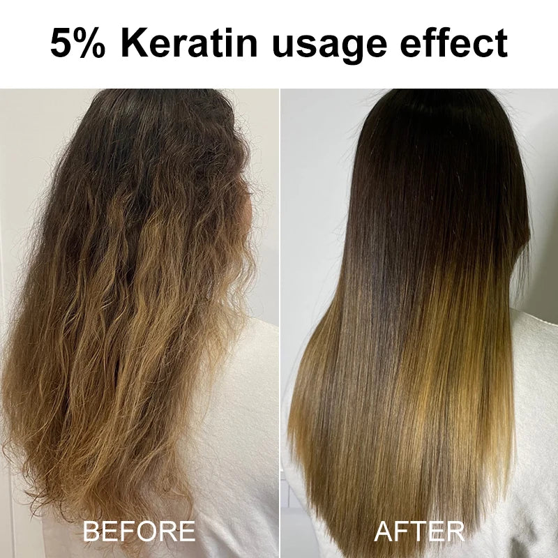 5% Keratin Smoothing Treatment Frizzy Removal Brazilian Keratin Curly Hair Care Products Salon Professional 1000Ml