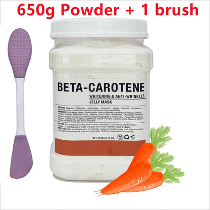 650G Chamomile Hyaluronic Acid Facial Moisturizing Mask Powder with Silicone Brush Increasing Skin Elasticity Rose Jelly Mask