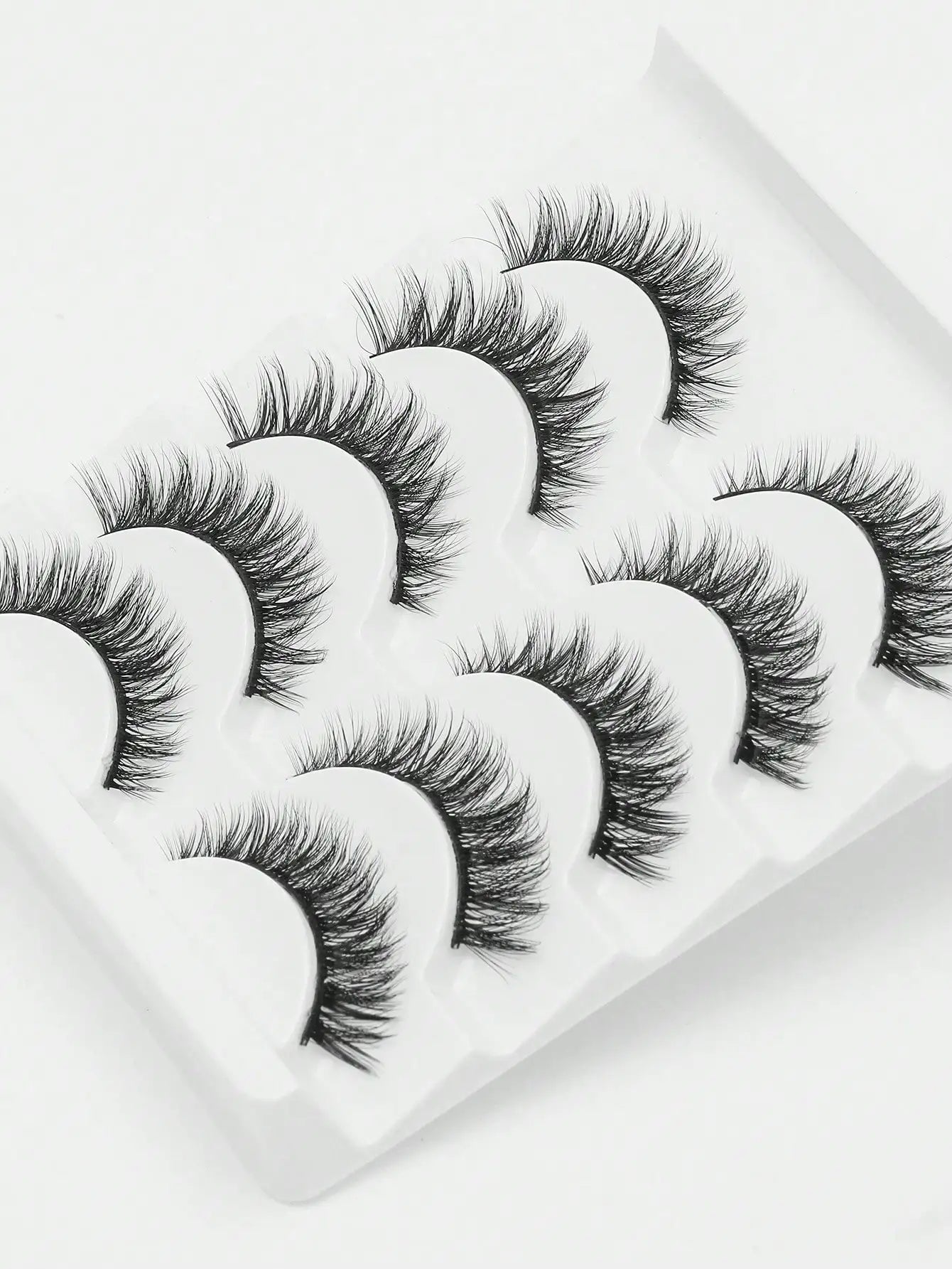 5 Pairs Cat Eye Lashes Faux Mink Eyelashes Winged End Eye Elongated Eyelashes Natural Long Manga Lashes Fake Lashes Makeup