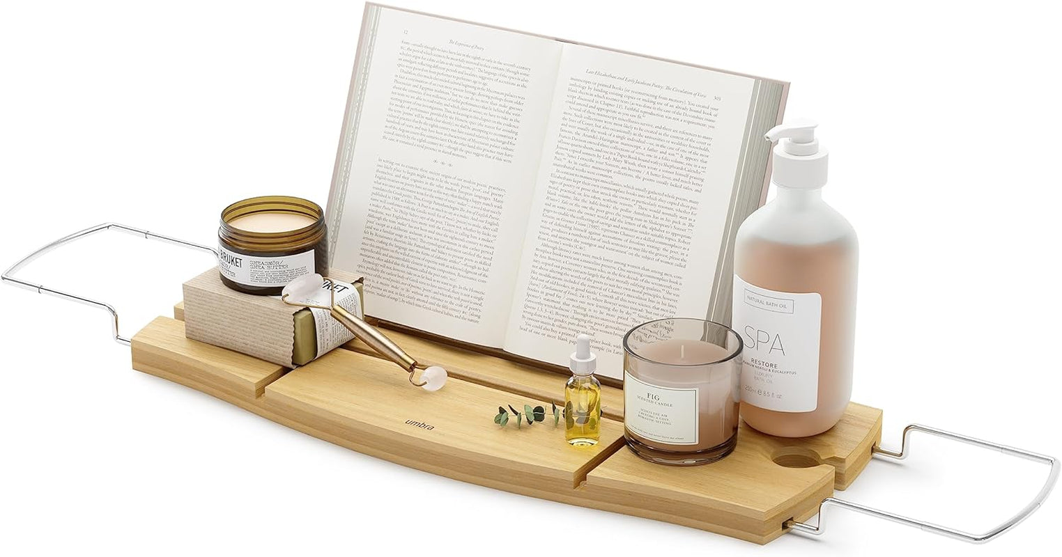 Aquala - Pont De Baignoire Extensible En Bambou, Naturel