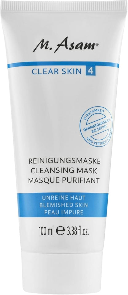 CLEAR SKIN Cleansing Mask (100 Ml) - Masque Visage À L'Argile Apaisant, Combat Les Boutons, Les Impuretés Et Réduit Les Pores, Soin Visage À L'Argile Contre L'Acne, Végétalien