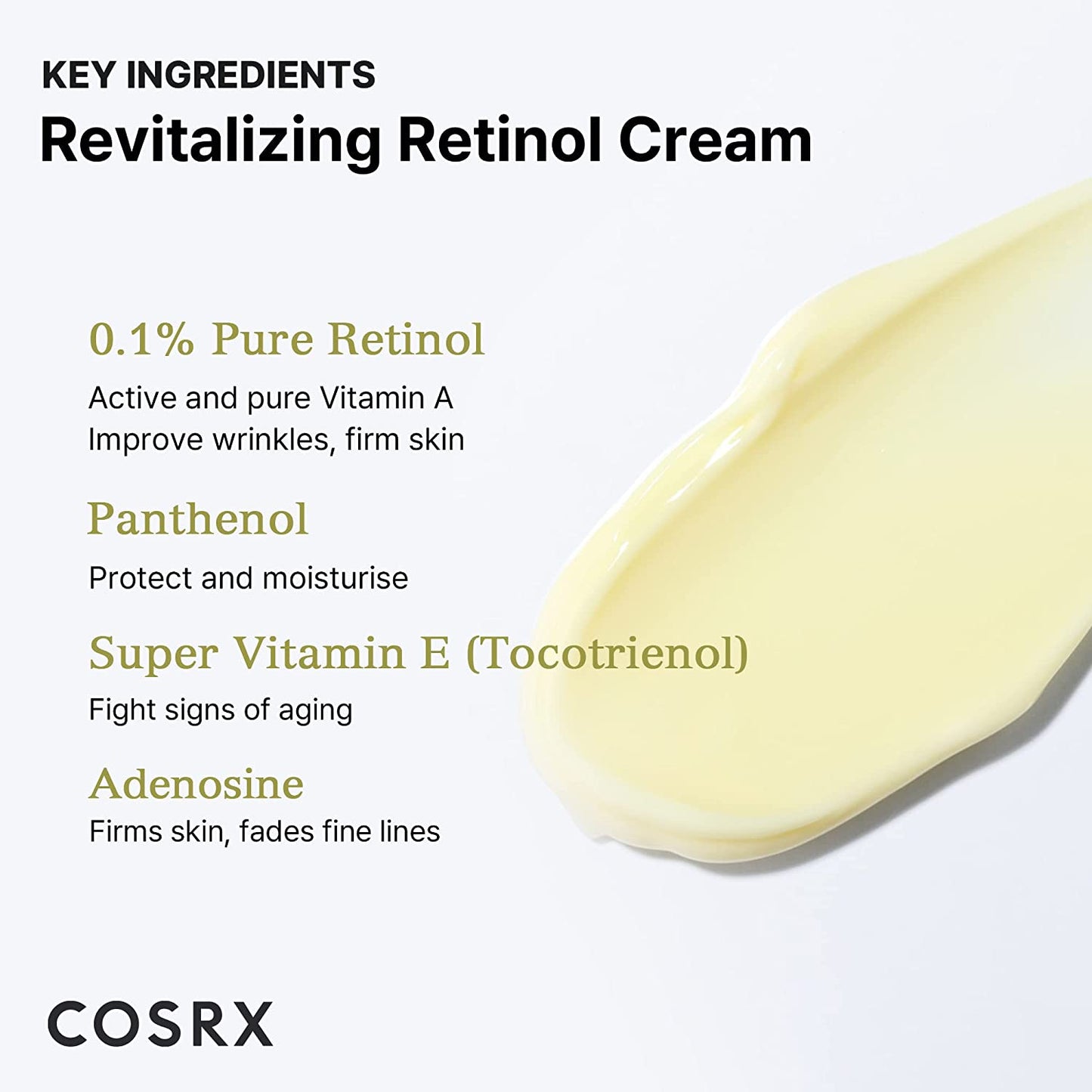 Crème Au Rétinol 0,1 0,67 Fl.Oz. Crème Anti-Âge Au Rétinoïde 0,1% Pour Le Visage, Les Ridules Et Les Signes De L'Âge, Soin Doux Pour La Peau, 20 G, Korean Skincare