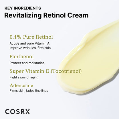 Crème Au Rétinol 0,1 0,67 Fl.Oz. Crème Anti-Âge Au Rétinoïde 0,1% Pour Le Visage, Les Ridules Et Les Signes De L'Âge, Soin Doux Pour La Peau, 20 G, Korean Skincare