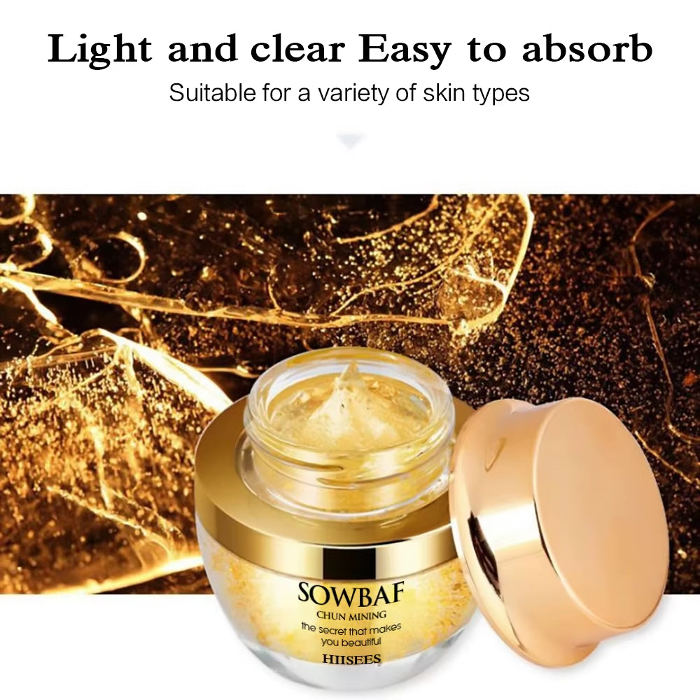 24K Gold Snail Collagen Face Cream Moisturizing Skincare Essential Brightening Anti- Aging Wrinkle Whitening Face Skin Care 50Ml