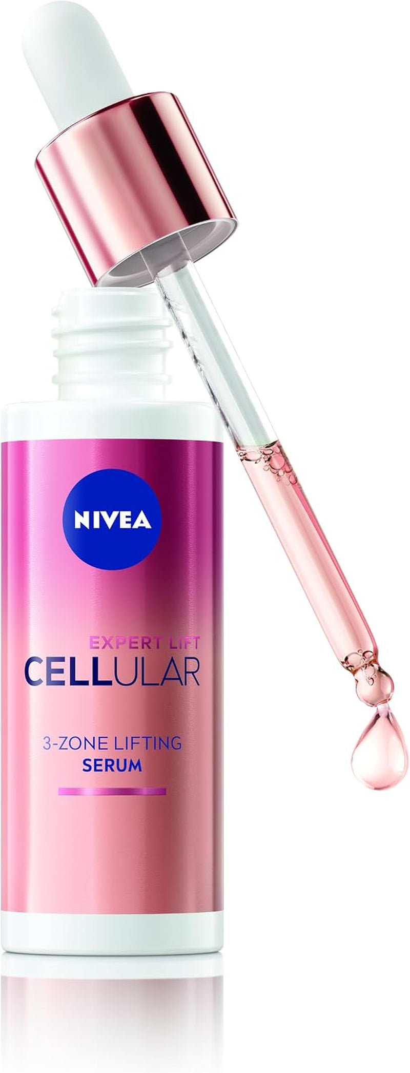 Cellular Expert Lift Sérum Visage Effet Liftant 3 Zones (1 X 30 Ml), Soin Visage anti Ride Concentré En Bakuchiol, Pour Visage, Cou & Décolleté