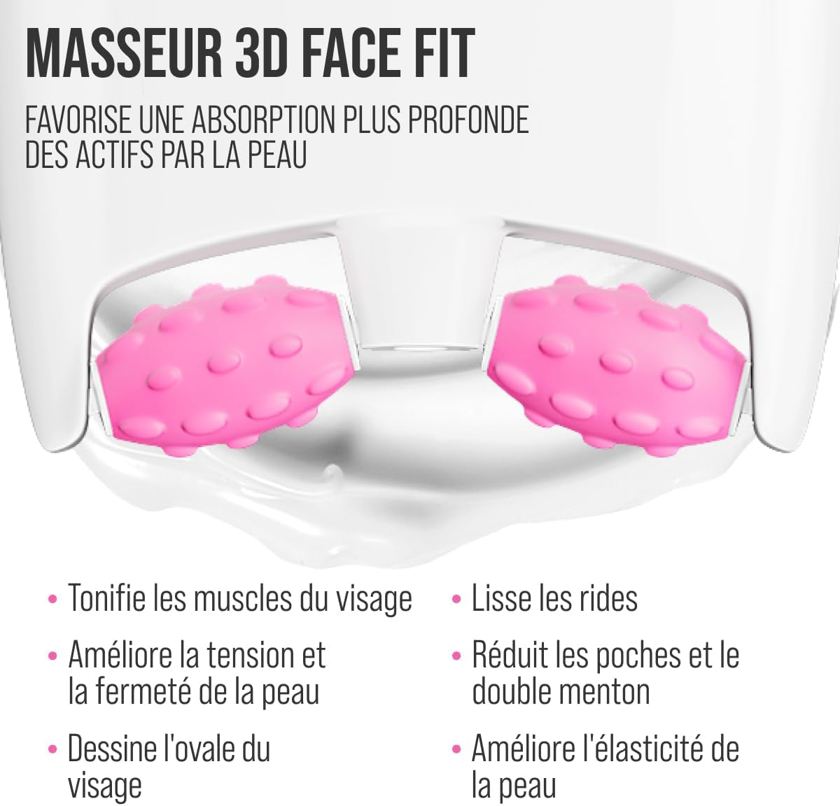 Crème Coréenne Anti-Âge Visage & Cou, L'Acide Hyaluronique, 40 Ml | Avec Vitamine C, Rouleau De Massage, Gel Hydratant, Effet Liftant, Peau Repulpée, Double Menton