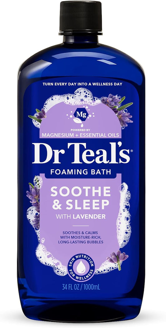 - Bain Moussant Au Sel D'Epsom Pur Et Lavande - Pour L’Apaisement Et Le Sommeil - 1 Litre