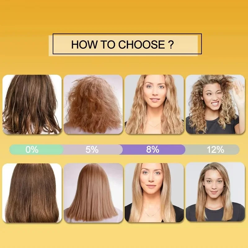 Brazilian Keratin Hair Treatment Formalin Professional Straightening Smoothing Curly Hair Frizz Dry Repair Cream Hair Care