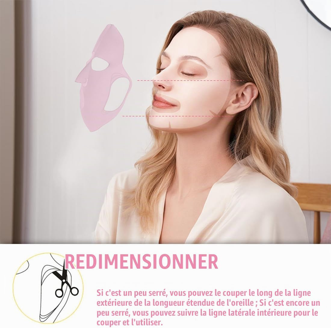 Couverture De Masque De Visage, 2 Pièces Masque Facial De Silicone Pour Le Masque, Masque Réutilisable De Masque De Silicone Visage Facial De Vapeur Imperméable Masque De Beauté De Beautity