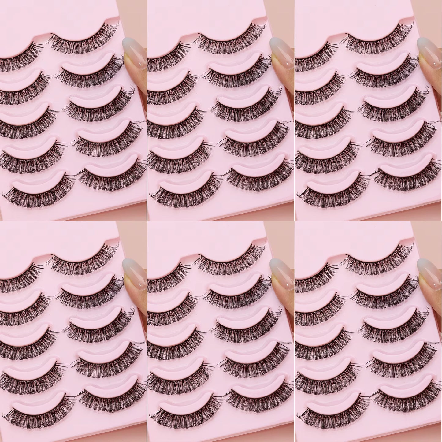 5 Pairs Cat Eye Lashes Faux Mink Eyelashes Winged End Eye Elongated Eyelashes Natural Long Manga Lashes Fake Lashes Makeup