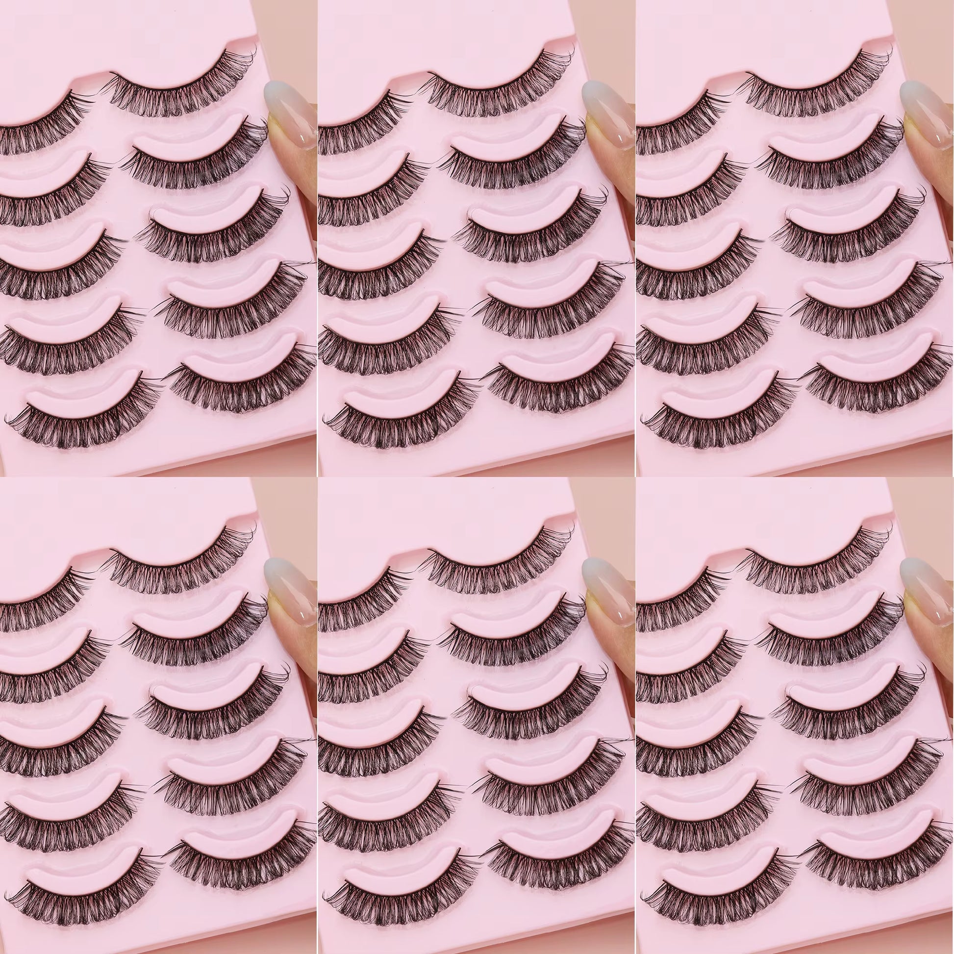 5 Pairs Cat Eye Lashes Faux Mink Eyelashes Winged End Eye Elongated Eyelashes Natural Long Manga Lashes Fake Lashes Makeup