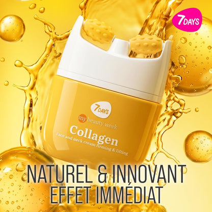 Crème Coréenne Anti-Âge Visage & Cou, Collagène, 40 Ml | Rouleau De Massage, Effet Liftant, Fermeté Et Élasticité, Action Lissante Et Repulpante, Double Menton