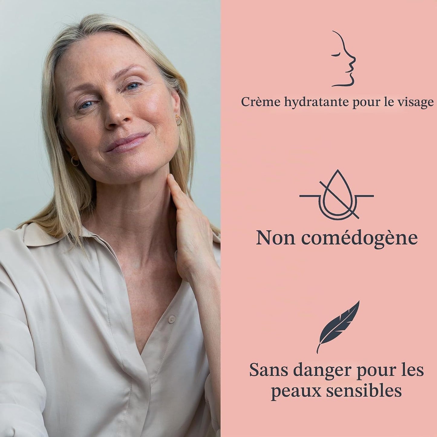 Crème Anti-Rides Pour Le Visage - Pour Peaux Sensibles - Avec Coenzyme Q10 - 48 G