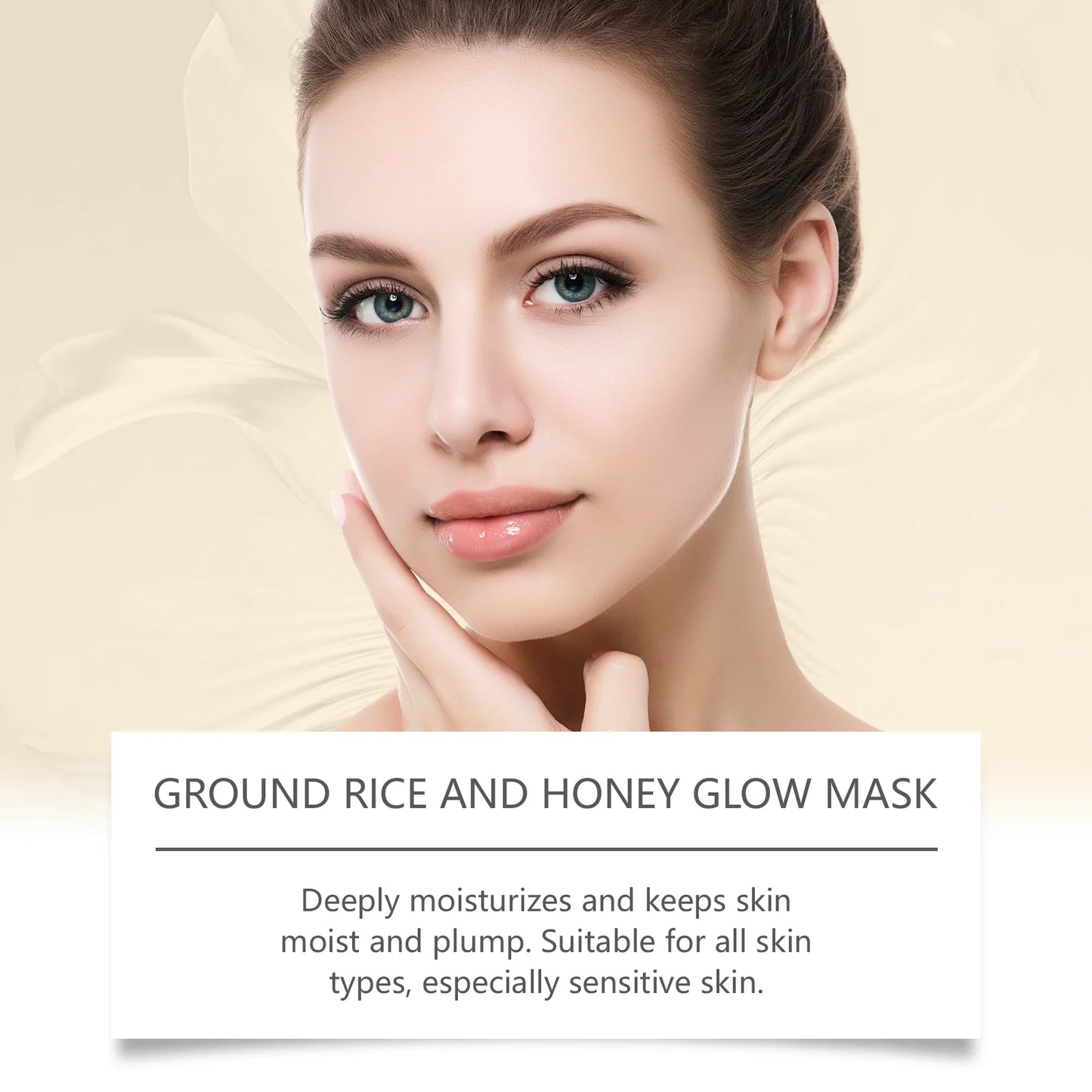 Honey Mask Blackhead Remover Shrink Pores Purified Skin Brightening Oil Control Rice Mud Mask for Face Skin Care Products