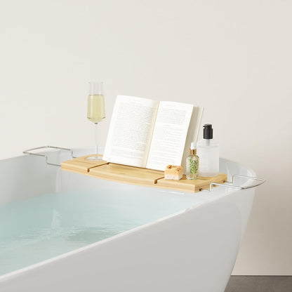 Aquala - Pont De Baignoire Extensible En Bambou, Naturel