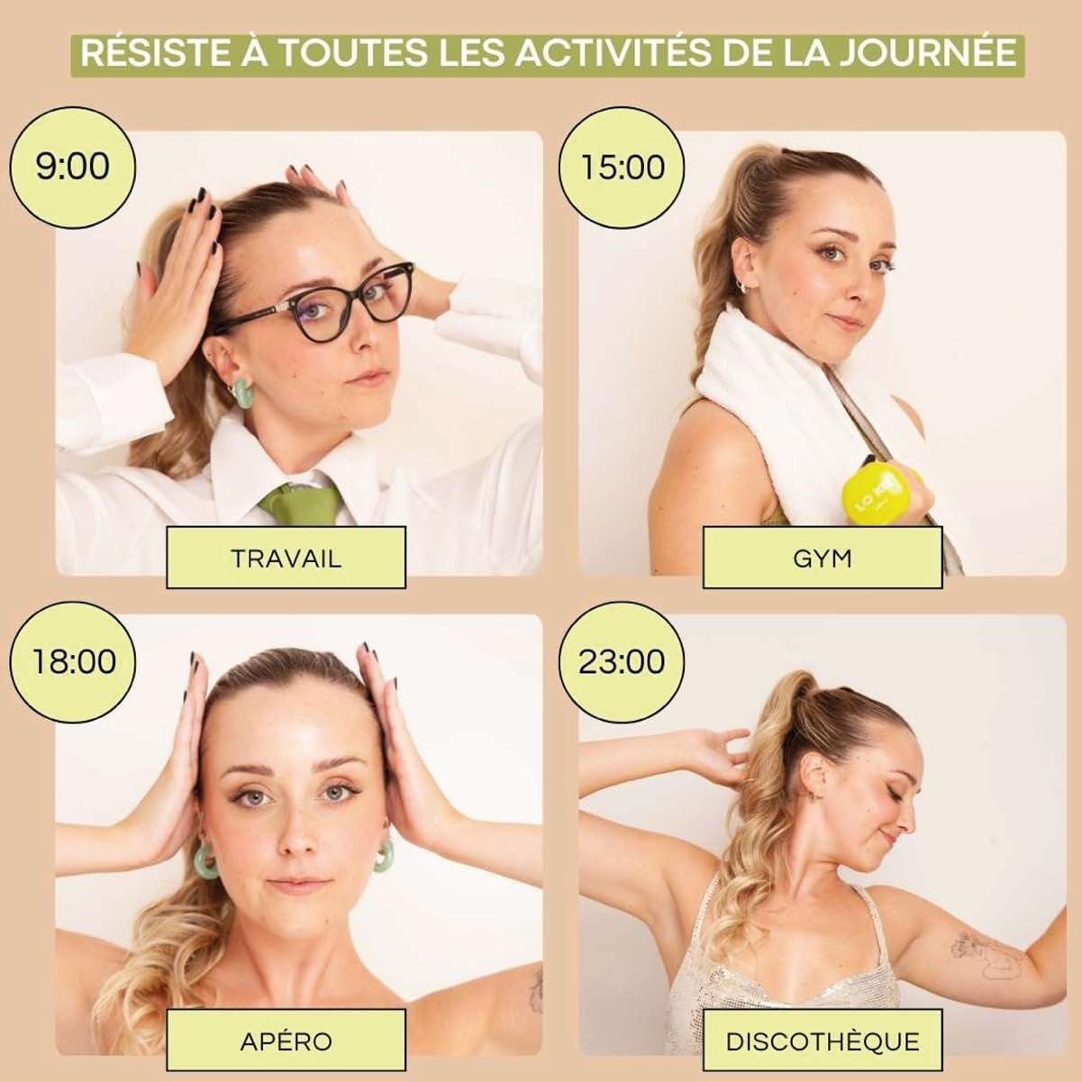 Cire Cheveux Femme Pour Plaquage Avec Biotine Et Huile De Romarin, Anti-Frisottis, Stick Enfant, Wax 100% Naturel Et Végétalien, Certifié, 75Gr