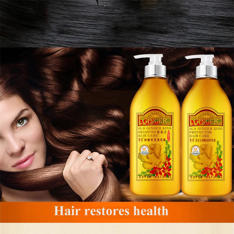 BOQIAN Professional Ginger Hair Shampoo 500Ml Hair Conditioner Treatment 500Ml Hair Care Set Moisturizing Clean anti Hair Loss