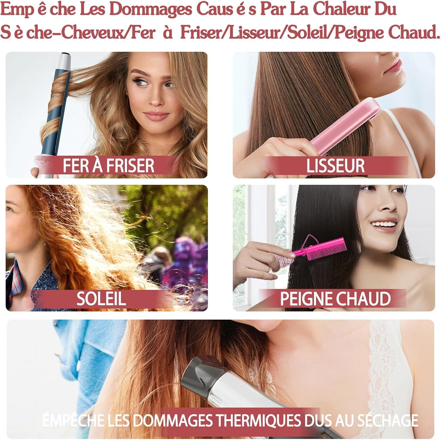 Spray Protecteur Contre La Chaleur Pour Les Cheveux Produit Protecteur Contre La Chaleur - Coconut Hair Heat Protectant Benefit Treatment Spray Thermal Protector Spray