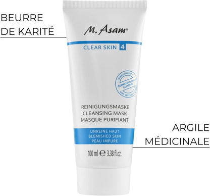 CLEAR SKIN Cleansing Mask (100 Ml) - Masque Visage À L'Argile Apaisant, Combat Les Boutons, Les Impuretés Et Réduit Les Pores, Soin Visage À L'Argile Contre L'Acne, Végétalien