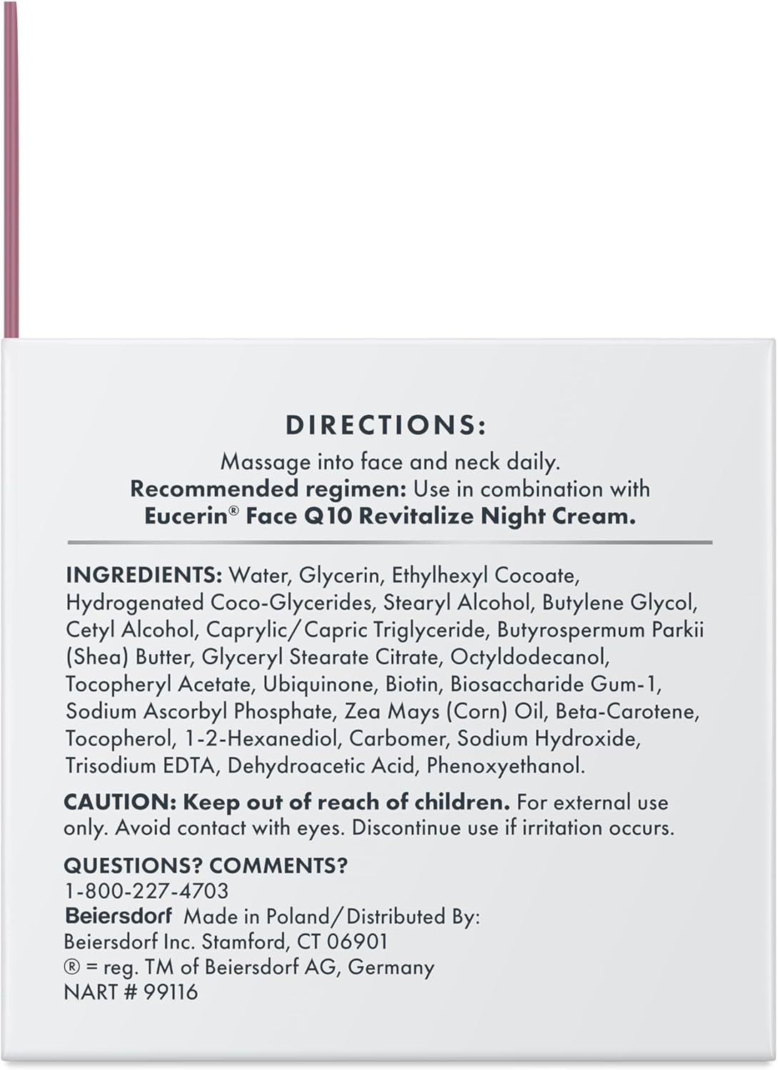 Crème Anti-Rides Pour Le Visage - Pour Peaux Sensibles - Avec Coenzyme Q10 - 48 G