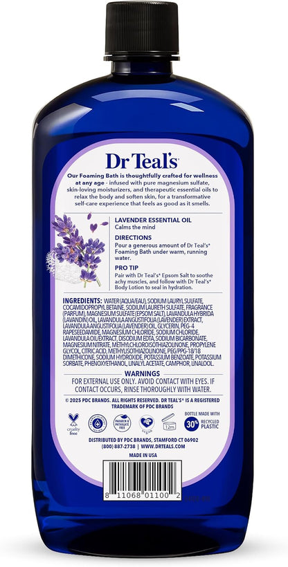- Bain Moussant Au Sel D'Epsom Pur Et Lavande - Pour L’Apaisement Et Le Sommeil - 1 Litre