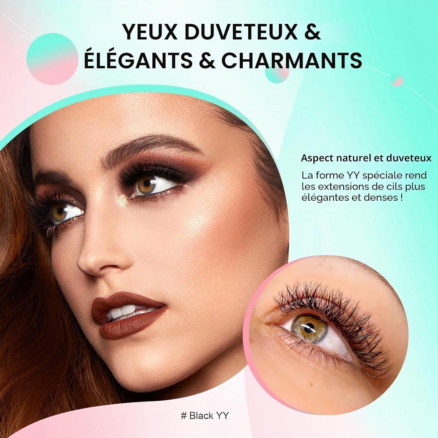 YY Cils 0.05 C 8-15Mm Mat Noir Volume Russe Éventails Préfaits | Double Pointes & Effet 4D Légers Doux Base Fine Moelleux Pour Une Application Rapide Et Un Fini Volume Uniforme Naturel