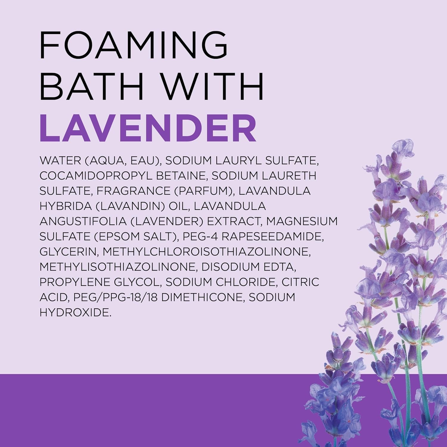- Bain Moussant Au Sel D'Epsom Pur Et Lavande - Pour L’Apaisement Et Le Sommeil - 1 Litre