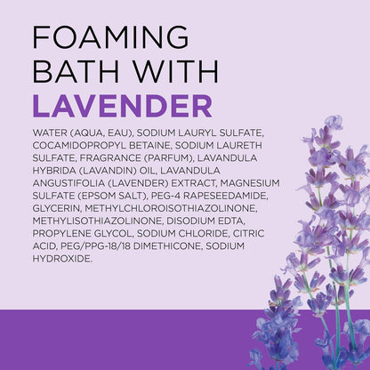 - Bain Moussant Au Sel D'Epsom Pur Et Lavande - Pour L’Apaisement Et Le Sommeil - 1 Litre