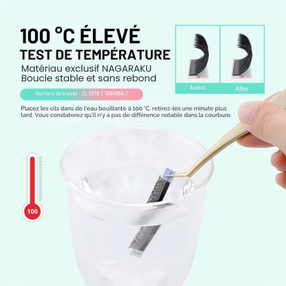 YY Cils 0.05 C 8-15Mm Mat Noir Volume Russe Éventails Préfaits | Double Pointes & Effet 4D Légers Doux Base Fine Moelleux Pour Une Application Rapide Et Un Fini Volume Uniforme Naturel