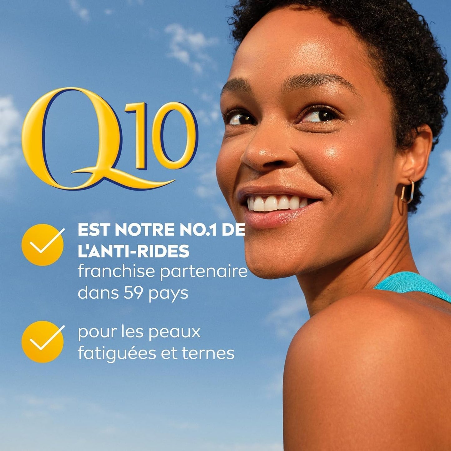 Q10 Trousse anti Rides Power (1Pce), Trousse De Toilette Combleur De Rides & Soin De Jour FPS30, Routine Visage anti Rides, Coffret Cadeau Crème Hydratante Visage Q10 Pur & Acide Hyaluronique