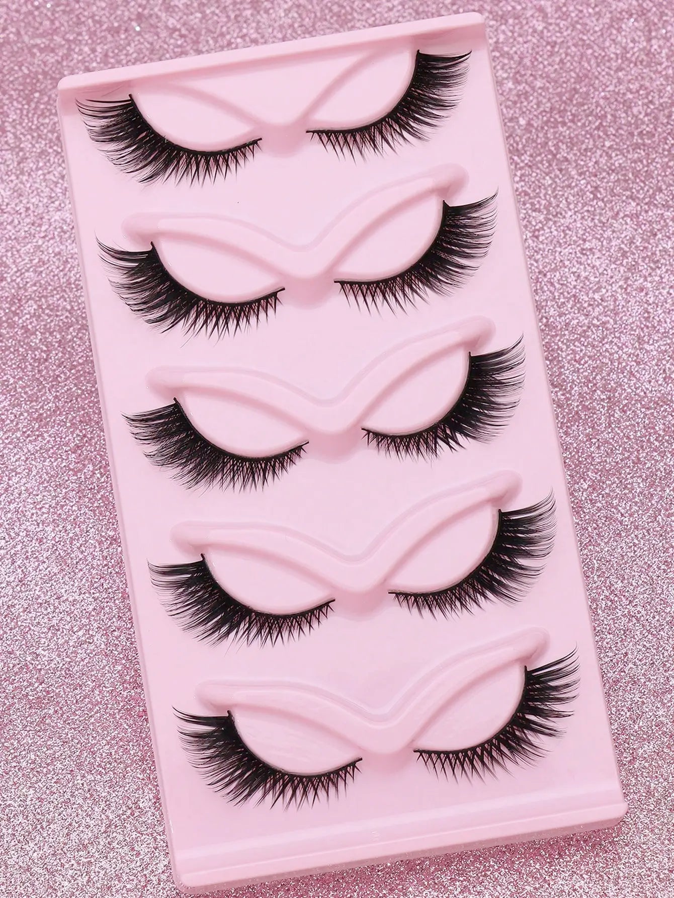 5 Pairs Cat Eye Lashes Faux Mink Eyelashes Winged End Eye Elongated Eyelashes Natural Long Manga Lashes Fake Lashes Makeup