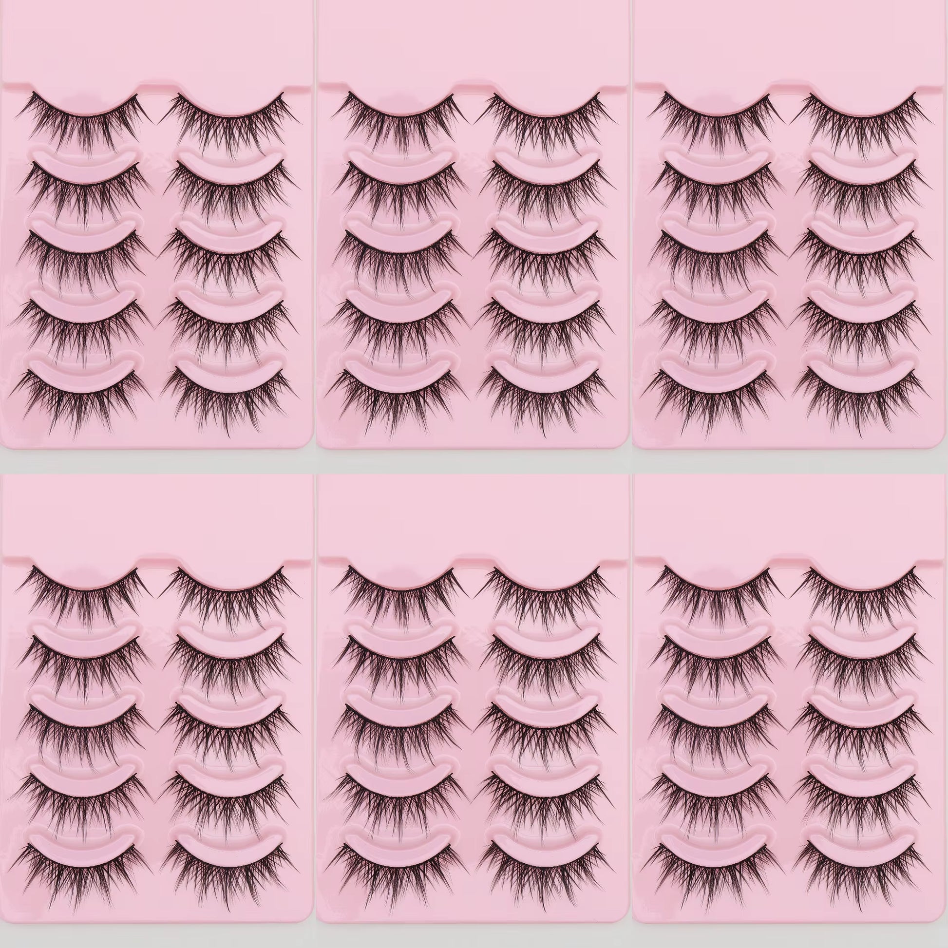 5 Pairs Cat Eye Lashes Faux Mink Eyelashes Winged End Eye Elongated Eyelashes Natural Long Manga Lashes Fake Lashes Makeup