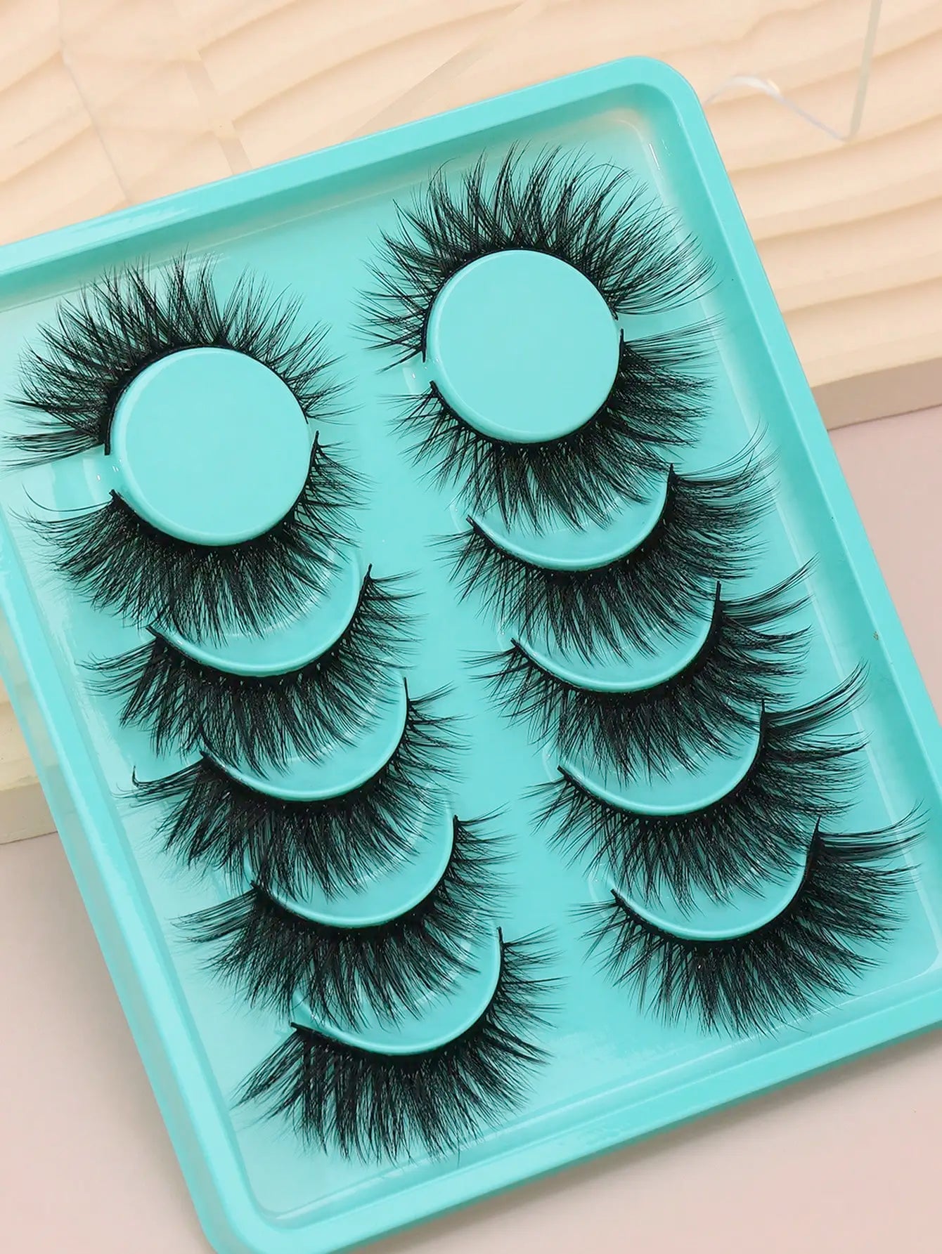 5 Pairs Cat Eye Lashes Faux Mink Eyelashes Winged End Eye Elongated Eyelashes Natural Long Manga Lashes Fake Lashes Makeup