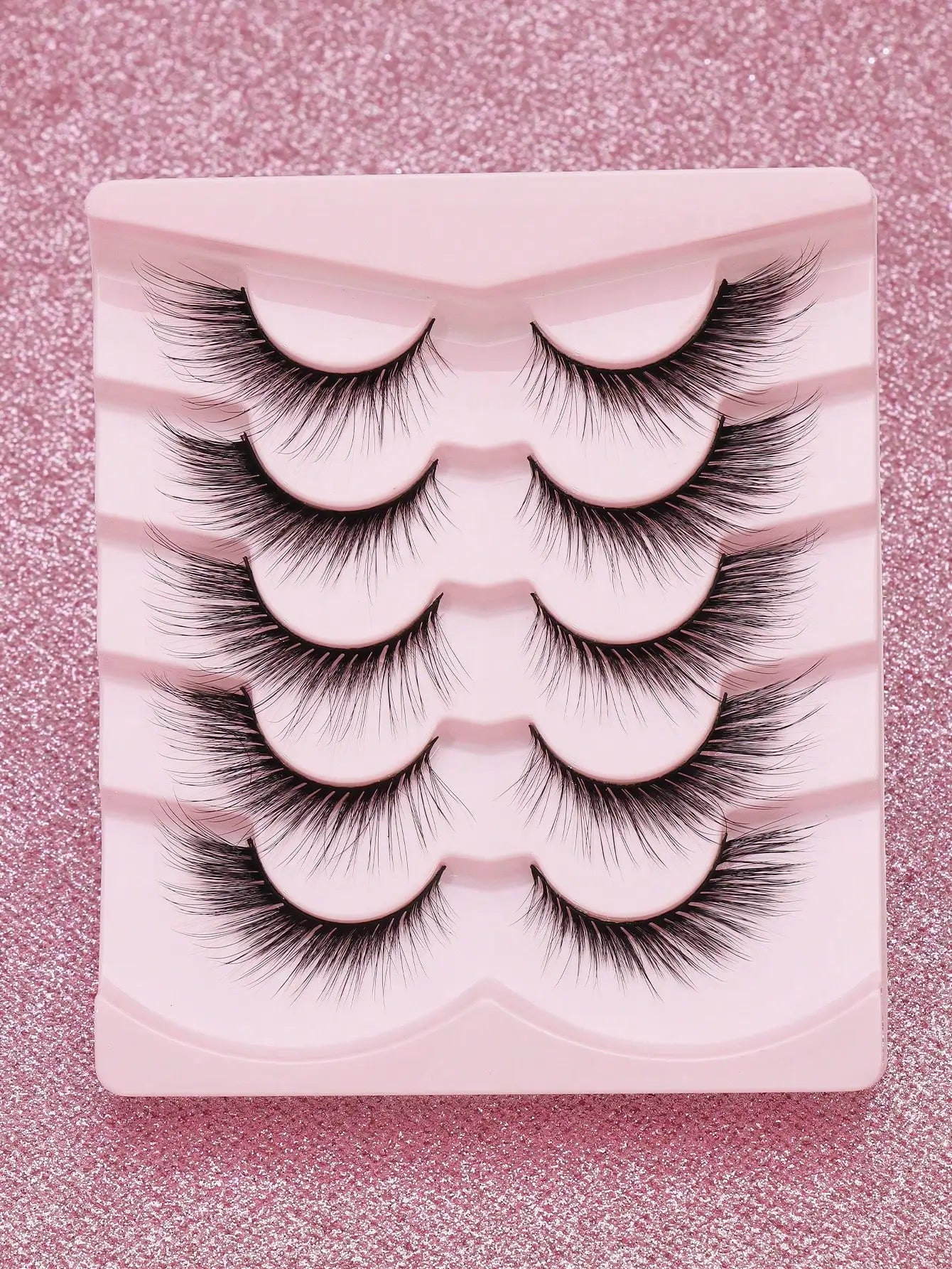 5 Pairs Cat Eye Lashes Faux Mink Eyelashes Winged End Eye Elongated Eyelashes Natural Long Manga Lashes Fake Lashes Makeup