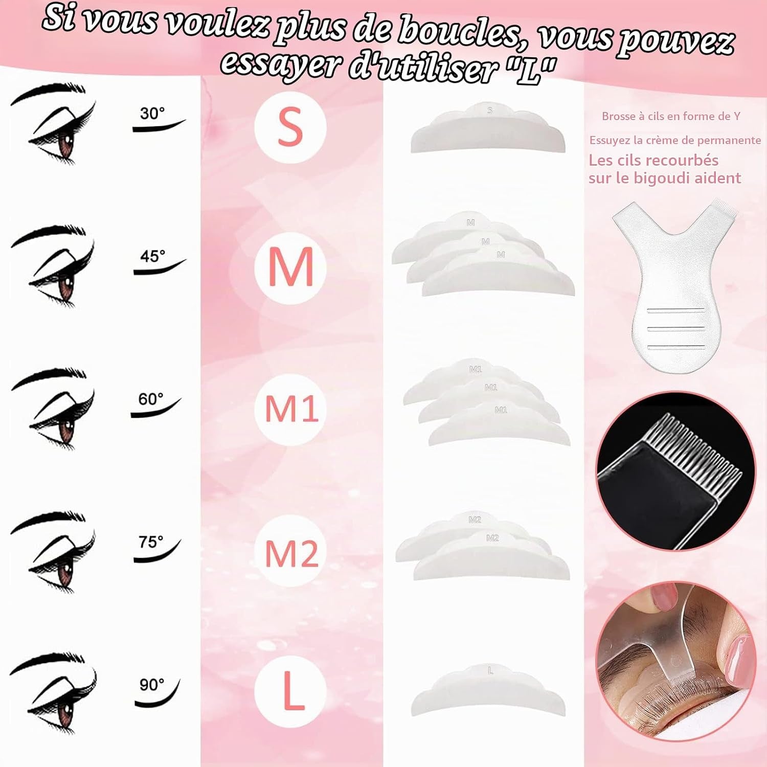 Kit De Levage De Cils Semi-Permanent, Comprend Des Coussinets En Silicone, Un Liquide De Nettoyage, Des Outils De Maquillage Naturels Pour Les Yeux Courbés, Pour Salon De Bricolage, Fêtes, 5