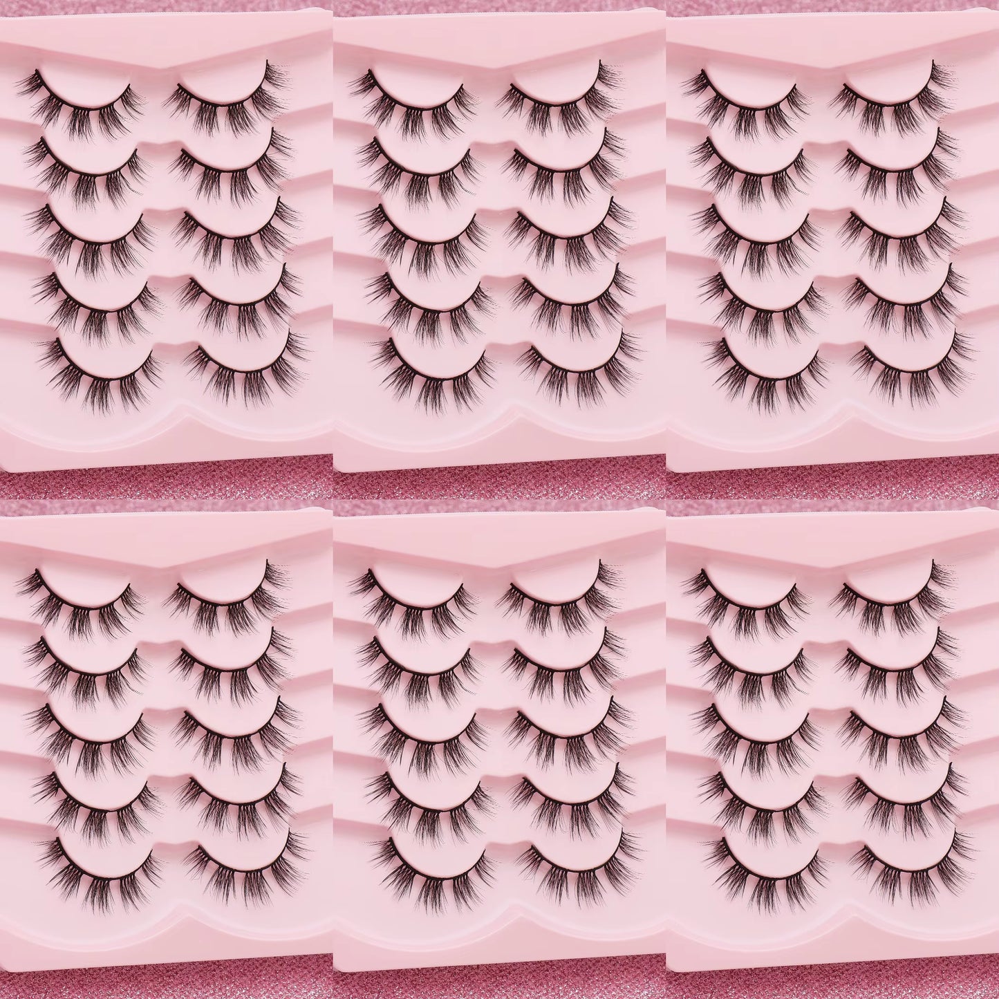 5 Pairs Cat Eye Lashes Faux Mink Eyelashes Winged End Eye Elongated Eyelashes Natural Long Manga Lashes Fake Lashes Makeup