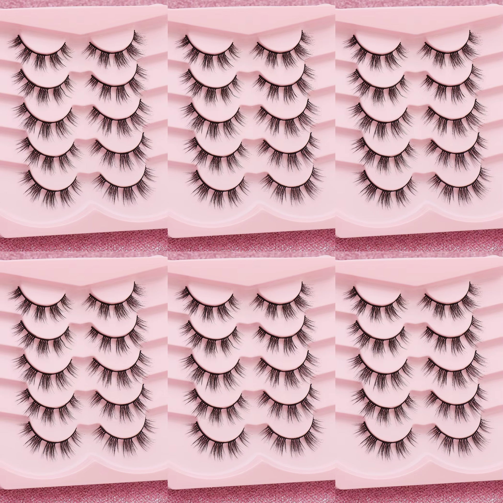 5 Pairs Cat Eye Lashes Faux Mink Eyelashes Winged End Eye Elongated Eyelashes Natural Long Manga Lashes Fake Lashes Makeup
