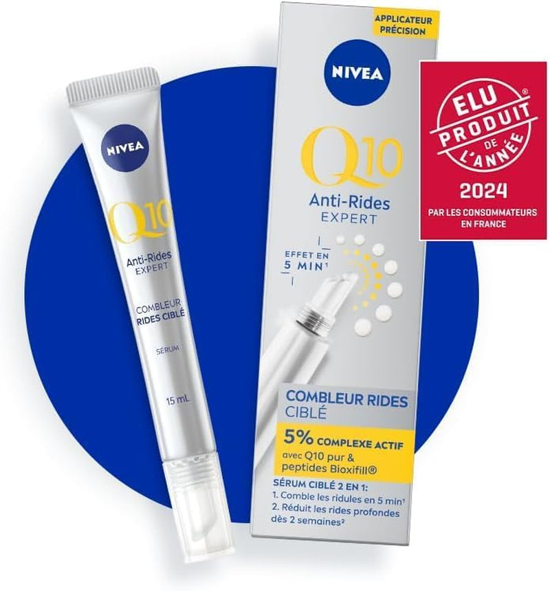 Q10 Trousse anti Rides Power (1Pce), Trousse De Toilette Combleur De Rides & Soin De Jour FPS30, Routine Visage anti Rides, Coffret Cadeau Crème Hydratante Visage Q10 Pur & Acide Hyaluronique
