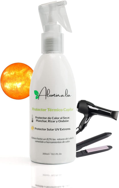 Spray De Protection Chaleur Cheveux - Spray Thermoprotecteur Cheveux Contre Lisseurs, Sèche-Cheveux Et Des Fers À Friser - Protection Des Cheveux Contre Les Rayons UV Du Soleil (300 Ml)