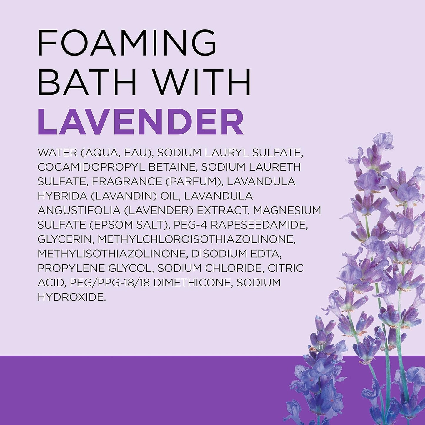 - Bain Moussant Au Sel D'Epsom Pur Et Lavande - Pour L’Apaisement Et Le Sommeil - 1 Litre