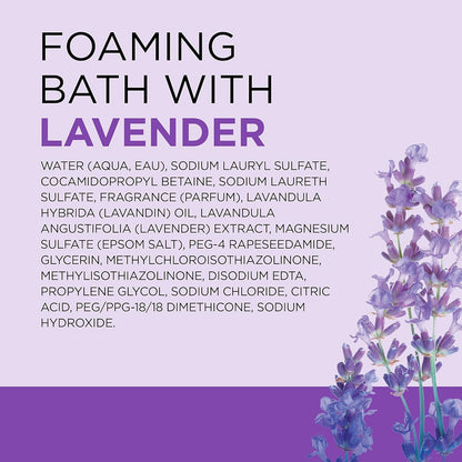 - Bain Moussant Au Sel D'Epsom Pur Et Lavande - Pour L’Apaisement Et Le Sommeil - 1 Litre
